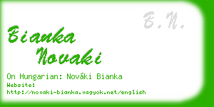 bianka novaki business card